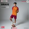 Mẫu quần áo đá bóng không logo Grave màu cam