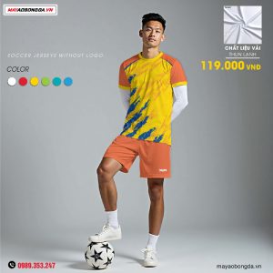 Mẫu quần áo bóng đá không logo Roar màu cam
