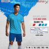 Mẫu quần áo bóng đá không logo Rush màu xanh ya