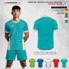 Mẫu quần áo đá bóng không logo Strive màu xanh ngọc