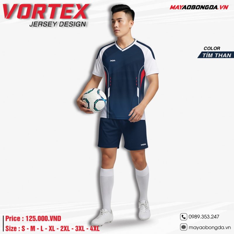Áo Bóng Đá Vortex Jersey Design Màu Tím Than