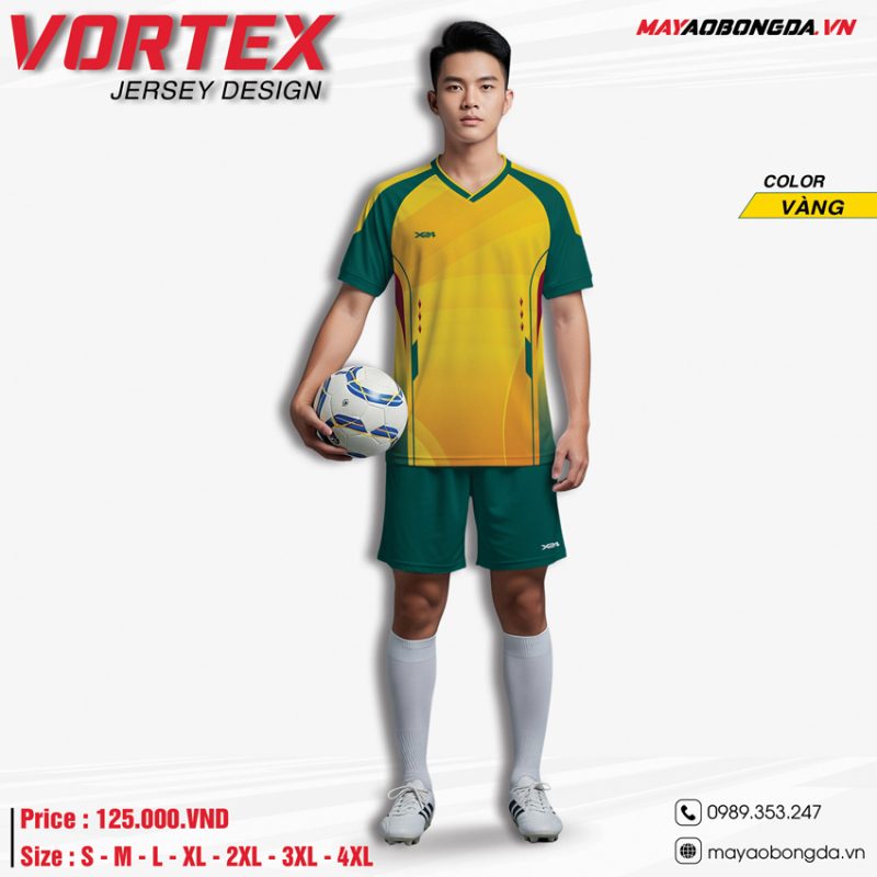 Áo Bóng Đá VORTEX Jersey Design - Màu Vàng Năng Động
