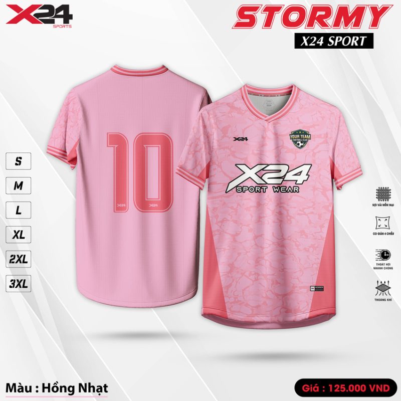 Áo Thể Thao Stormy X24 Sport - Màu Hồng Nhật Năng Động