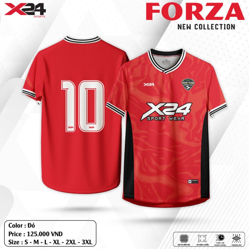 Áo Thể Thao X24 FORZA Đỏ Năng Động