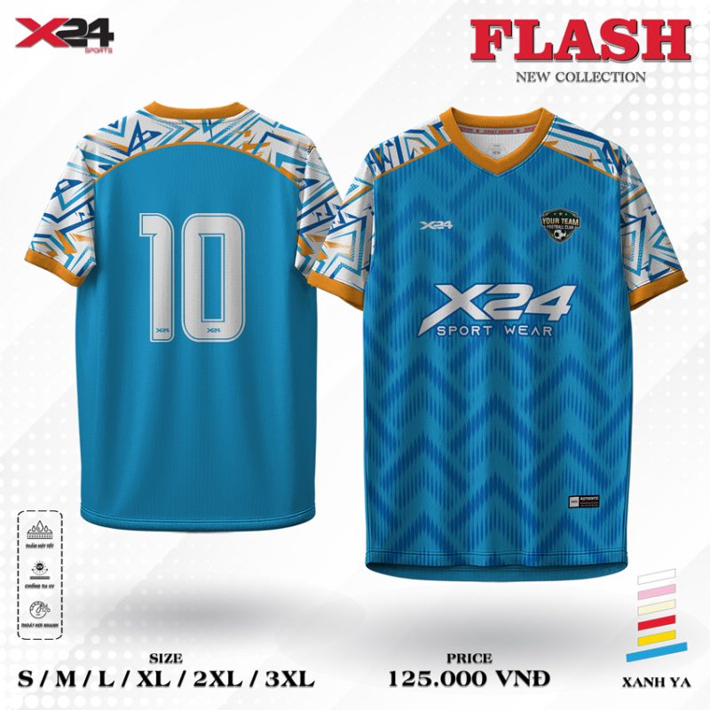 Áo Thể Thao X24 FLASH – Xanh Ya Năng Động