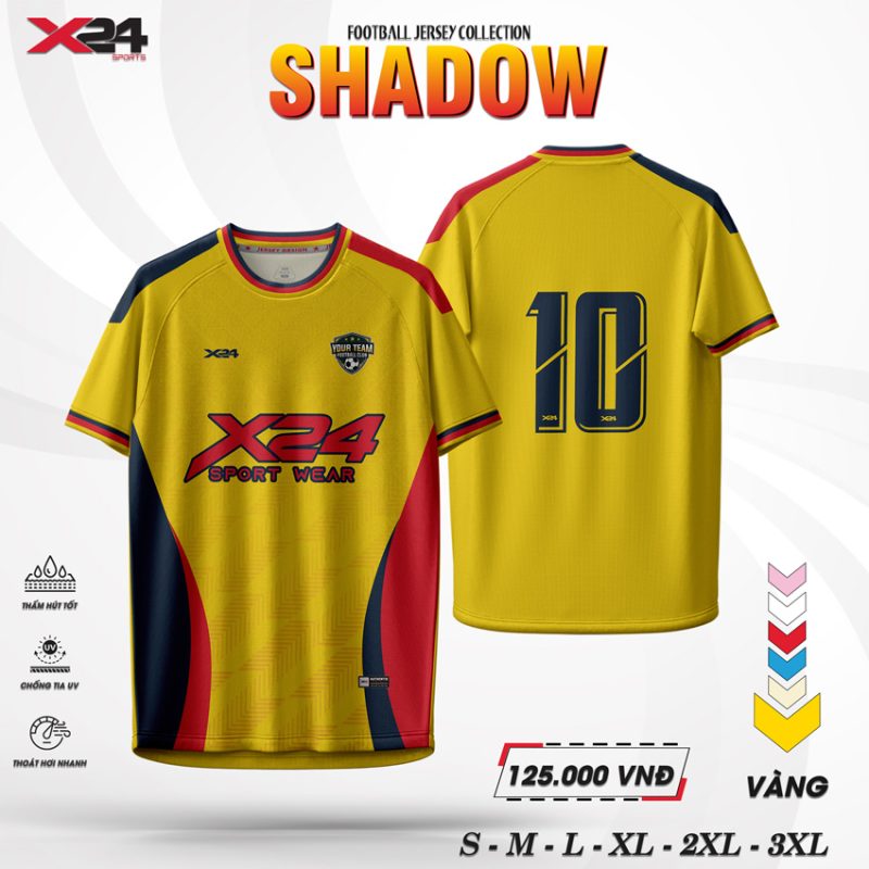 Áo bóng đá Shadow - Vàng tươi năng động